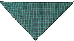 Green Plaid Tie-On Pet Bandana