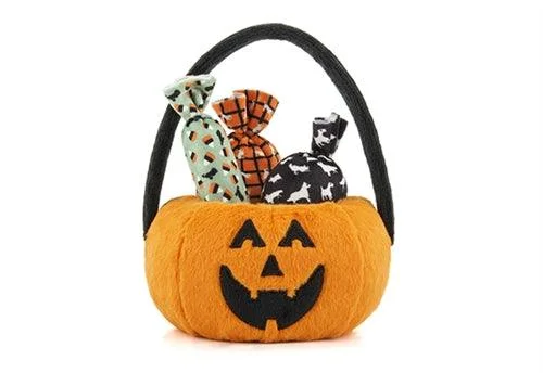 Halloween Pumpkin Basket with Sqeaky Candies