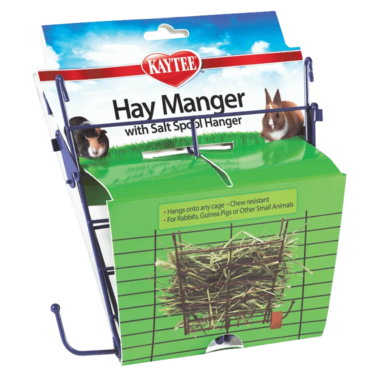 Kaytee Natural Hay Manger w/ Salt Hanger