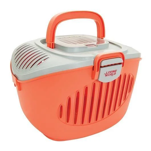 Living World Small Pet Carrier - Salmon