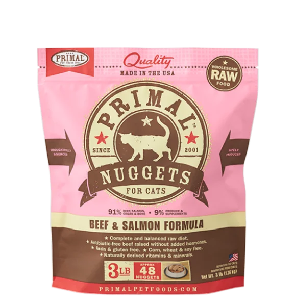 Primal CAT Nugget Beef & Salmon 3 lb.