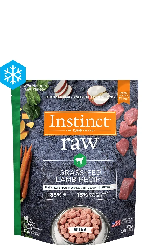 Instinct Raw Bites - Frozen Raw - Grass Fed Lamb