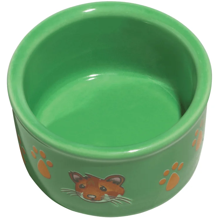 Kaytee Paw Print Petware Ceramic Hamster Bowl