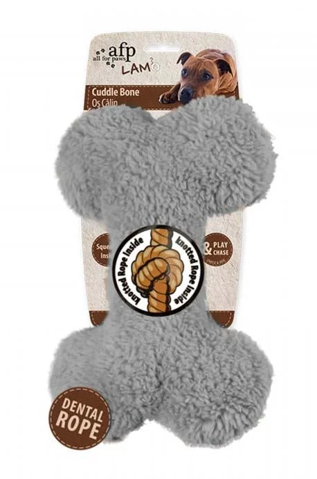 ALL FOR PAWS Lamb Cuddle Bone s konopcem, 23x15x6cm, razne boje