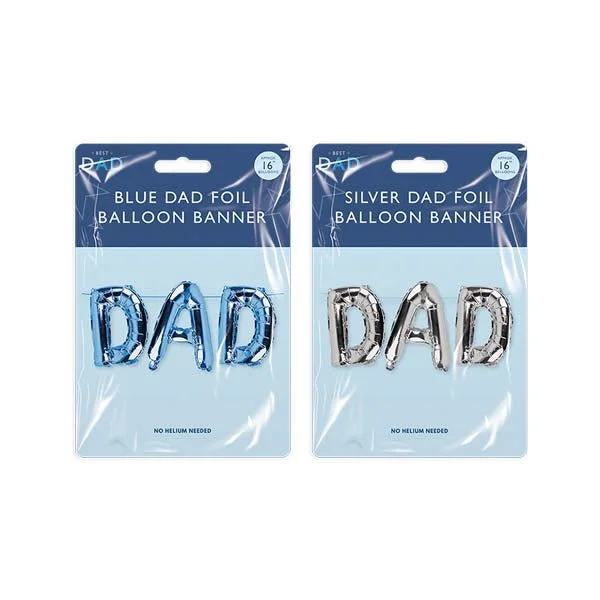 Best Dad Blue Dad Foil Balloon Banner