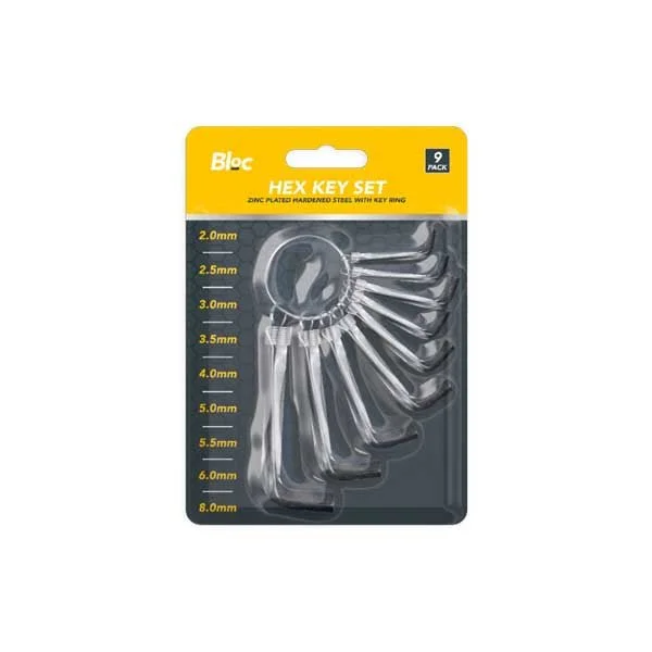 Bloc Hex Key Set 9 Pack