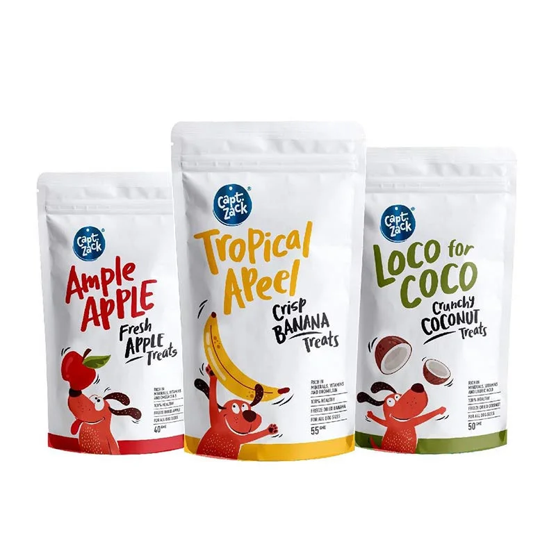 Captain Zack Fresh Freeze-Dried Fruit Dog Treat Combo