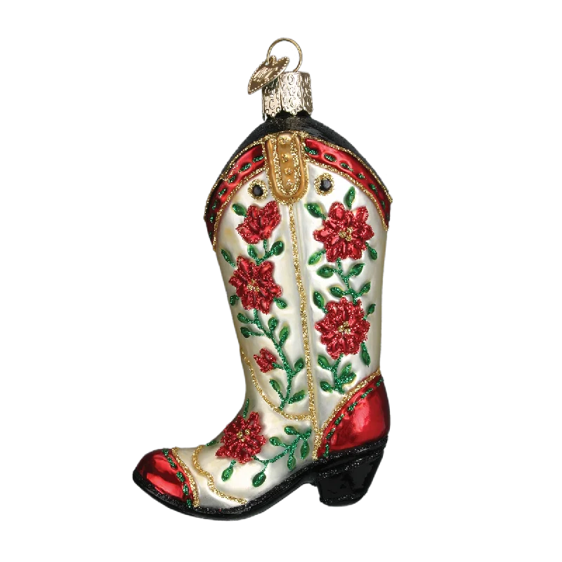 Christmas Cowgirl Boot