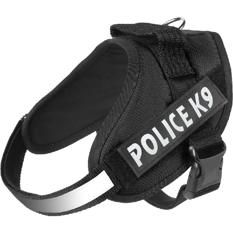 Chullbull K9 Police Buckle Harness for Dogs (Black)