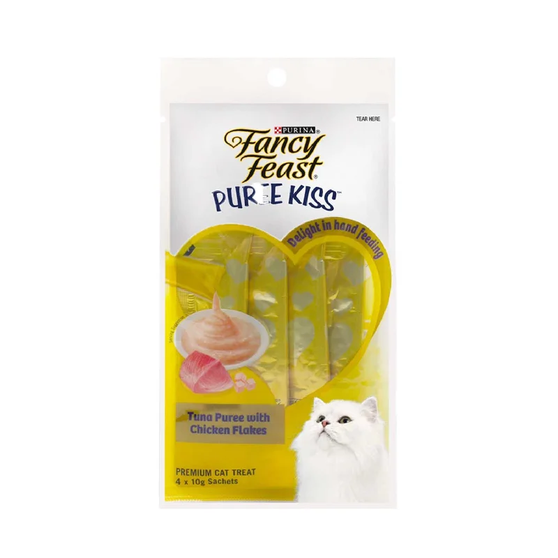 Fancy Feast Puree Kiss Tuna With Chicken Flakes (4x10g)