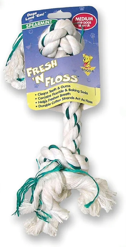 Fresh-n-floss 2-knot Rope Bone Dog Toy