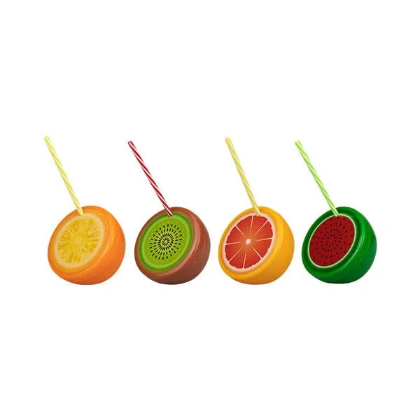 Fruit Printed Tumbler With Straw 450ml