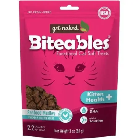 Get Naked Kitten Health Biteables Seafood Medley Flavor 3 oz