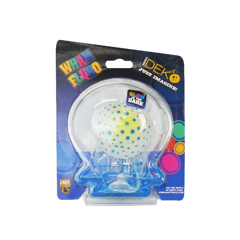 Happy Deko Wham Fluro Spotted Jellyfish Fish Tank Ornament