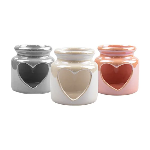 Heart Pearlised Tea-Light Holder