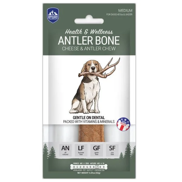 Himalayan Pet Supply Dog Chew - Antler Bone Medium 2.3oz Bag