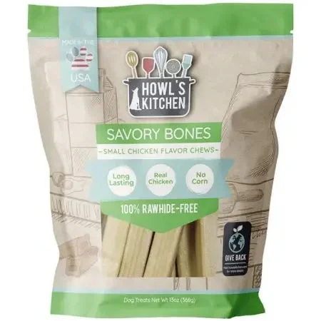 Howls Kitchen Savory Bones Chicken Flavored Chews Small