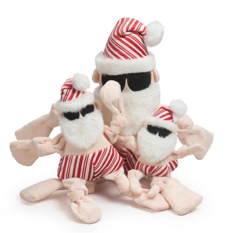 HuggleHounds Peppermint Collection Beach Bum Santa Knottie™ - Large