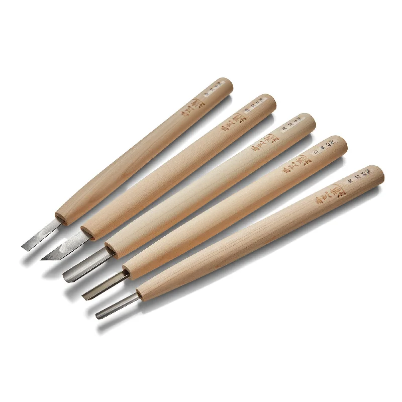 Japanese Carving Tools - Set of 5