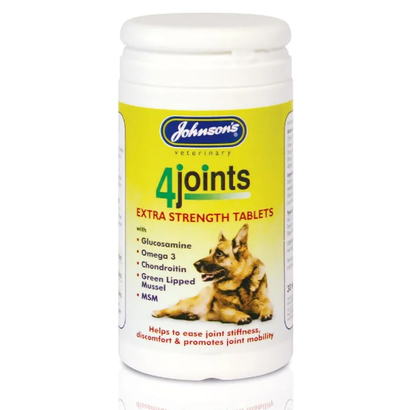 Johnson's Veterinary | Dog & Cat Joint Supplement | 4Joints Mobility Extra Strength Tablets - 30 Pack