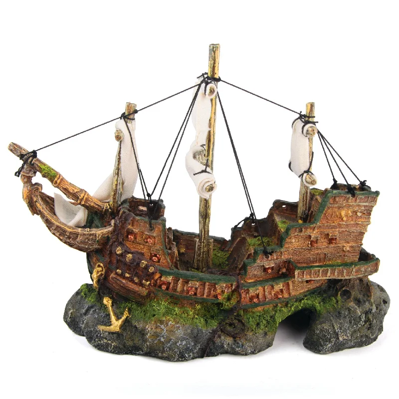 Kazoo Galleon with Sails Medium Fish Tank Ornament