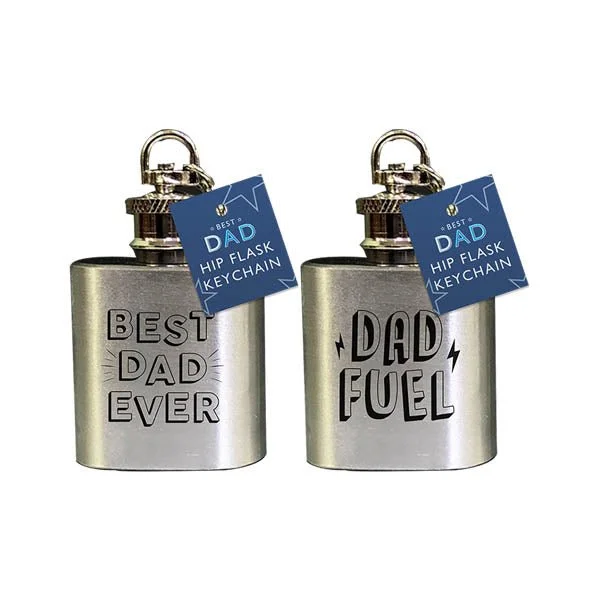 Keyring Hip Flask Dad Fuel