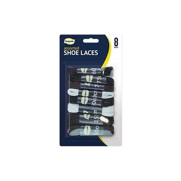 Kingsole Assorted Shoe Laces 8 Pack