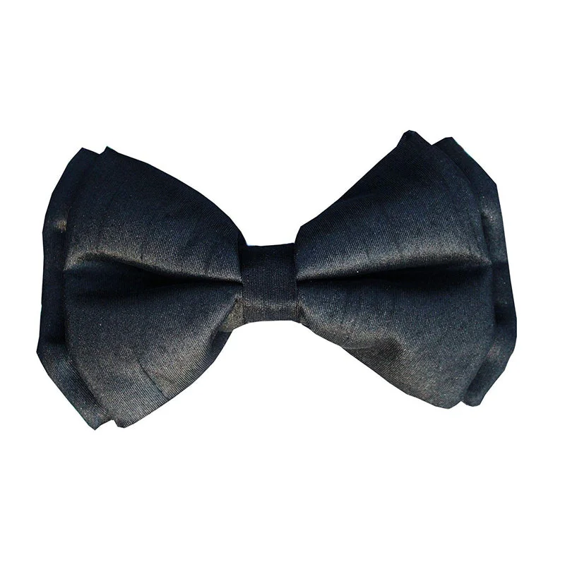 Lana Paws Adjustable Black Beauty Silk Dog Bowtie