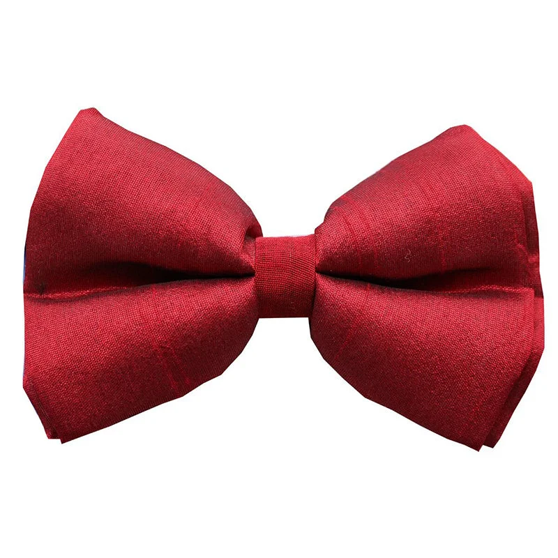 Lana Paws Adjustable Silk Dog Bowtie, Crimson Red