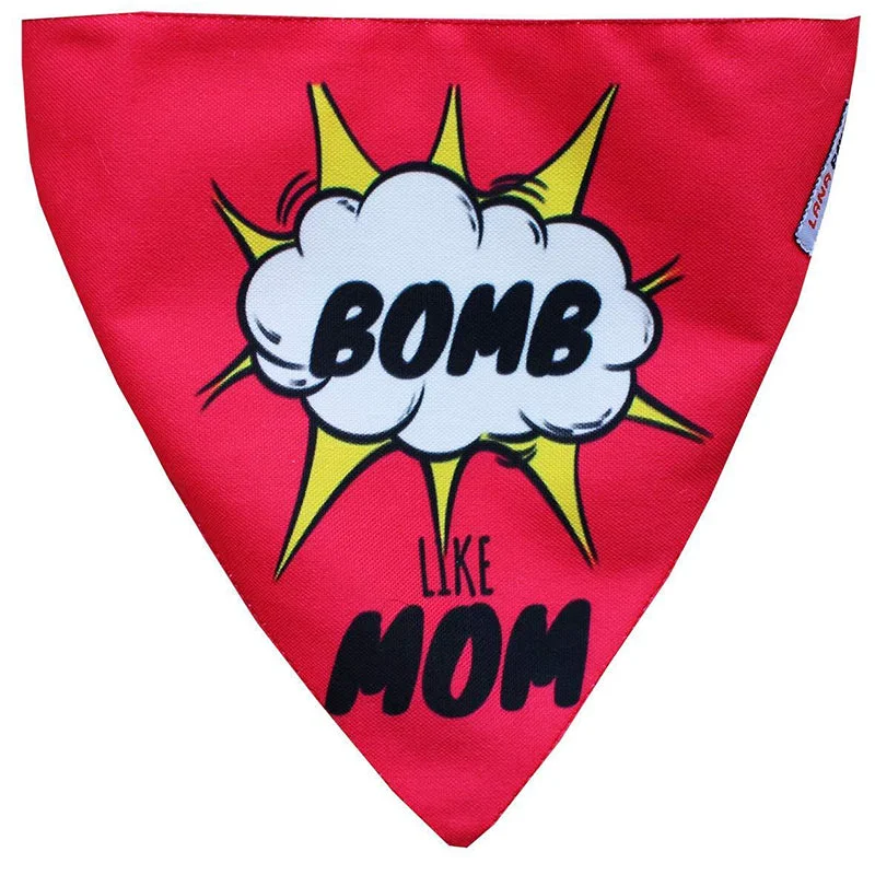 Lana Paws Bomb Like Mom Adjustable Dog Bandana/Scarf, Pink