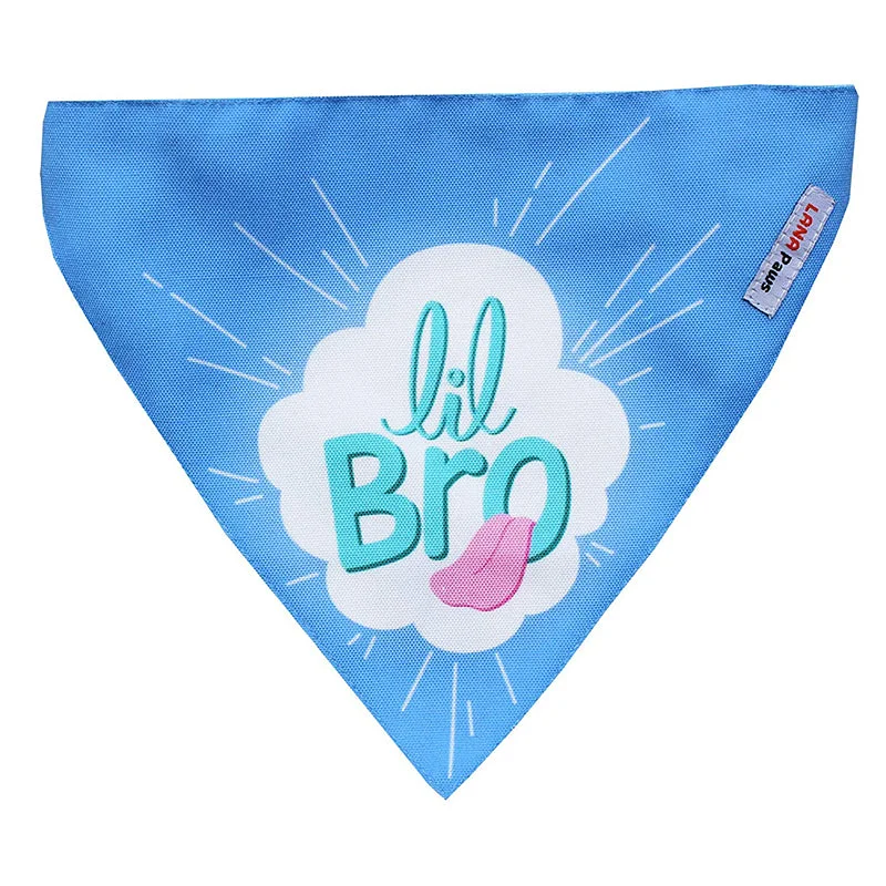 Lana Paws Lil Bro Adjustable Dog Bandana/Scarf Blue