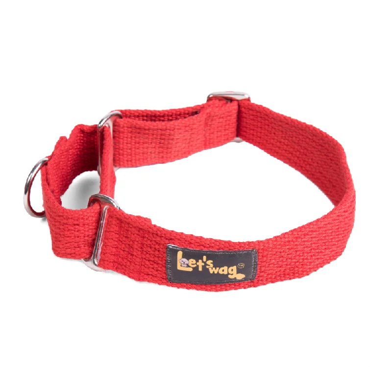 Let's Wag Martingale Collar for Dogs (Red)