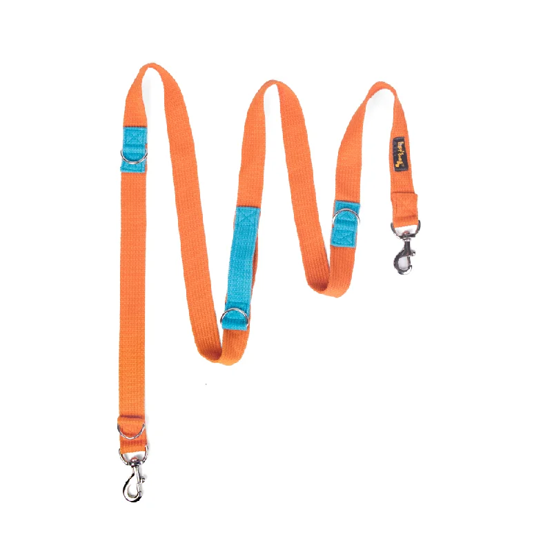 Let's Wag Multi Purpose Leash for Dogs (Orange)