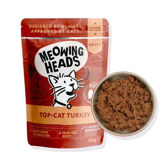 Meowing Head - Top Cat Turkey wet food - 100g