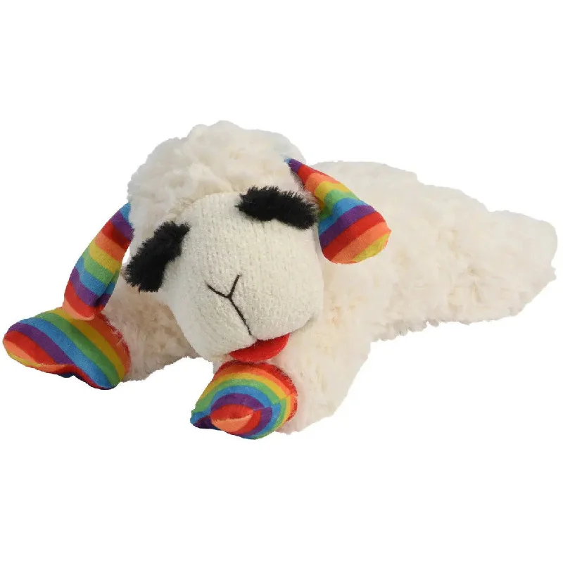 Multipet Rainbow Lamb Chop Dog Toys10.5”