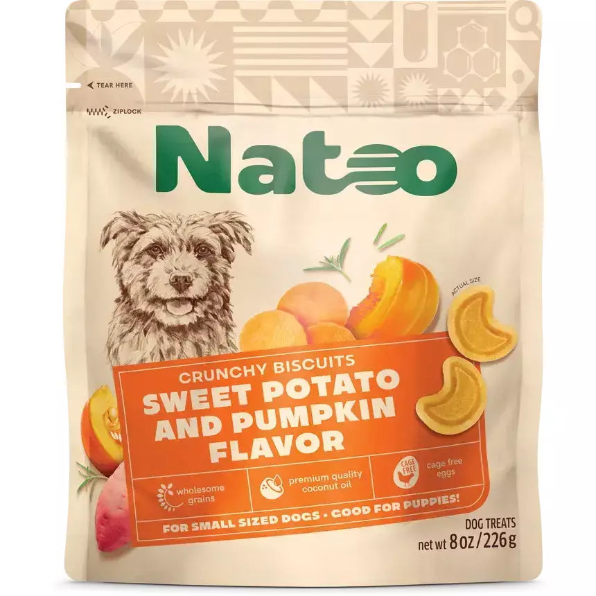 Natoo Biscuits Sweet Potato and Pumpkin Flavor Dog Recipe