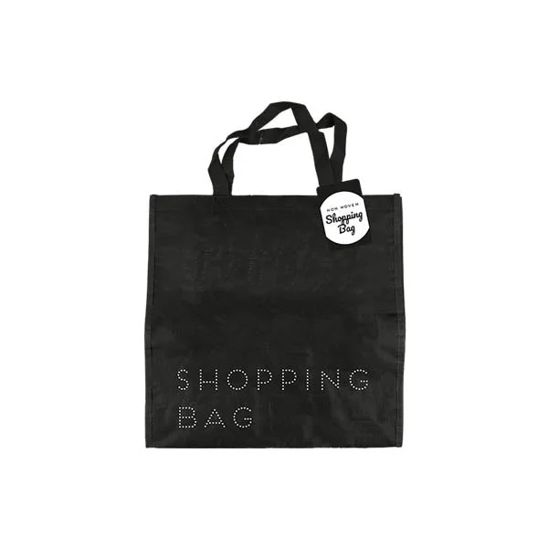 Non Woven Black Reusable Shopping Bag