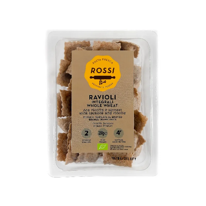 Pasta Fresca Rossi Wholewheat Spinach & Ricotta Ravioli 250g