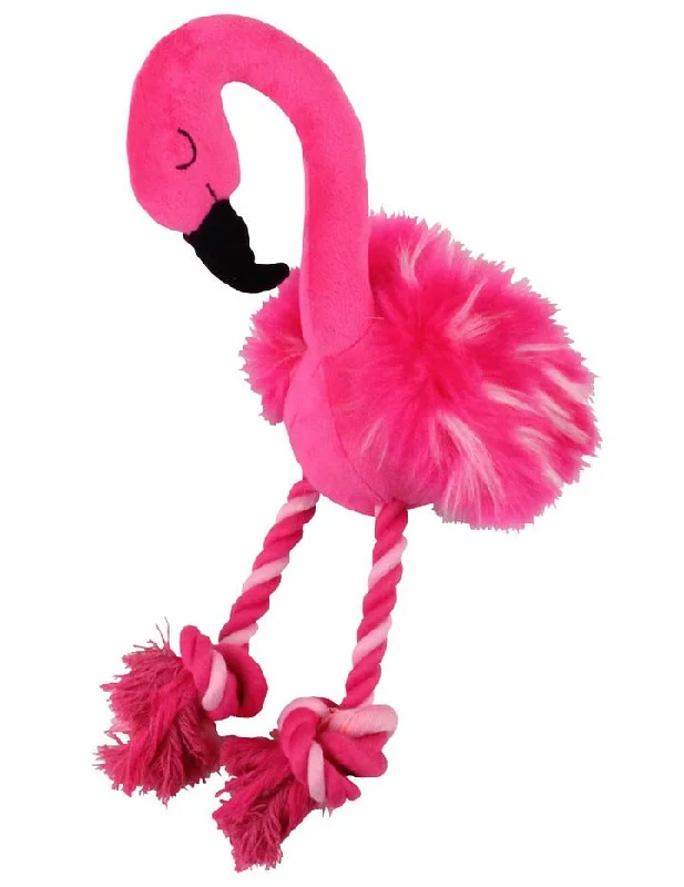 PAWISE Flamingo Squeaky, zvučna, 12x28 cm