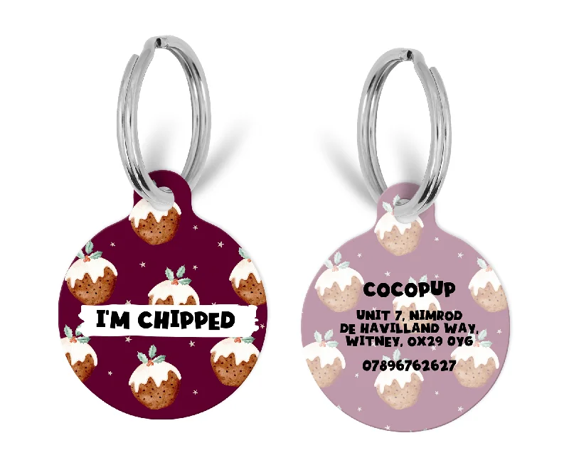 Personalised Text ID Tag - Woofmas Pudding