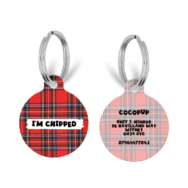 Personalised Text ID Tag - Tartan