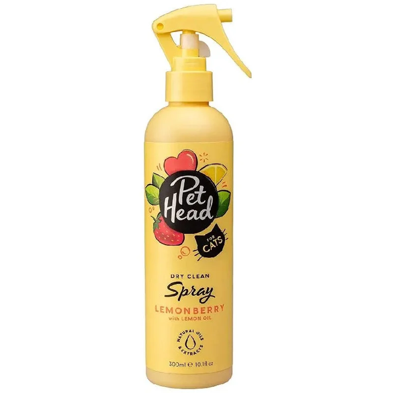 Pet Head Dry Clean Spray for Cats Lemonberry with Lemon Oil