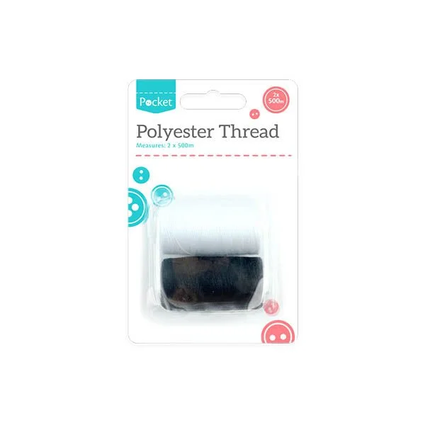 Pocket Polyester Thread 500M 2 Pack