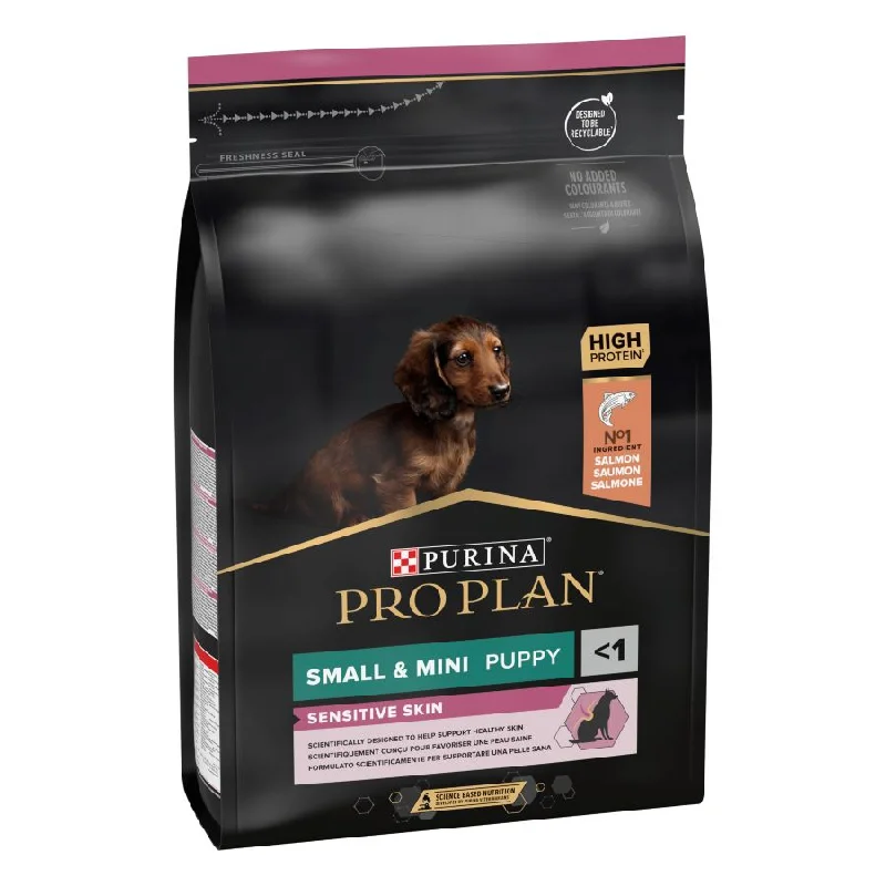 PRO PLAN PUPPY Small/Mini, Sensitive Skin, Opti Derma, bogato lososom, 3kg