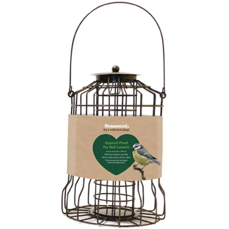 Rosewood | Wild Bird Feeder | Squirrel Proof Lantern Fat Ball Holder