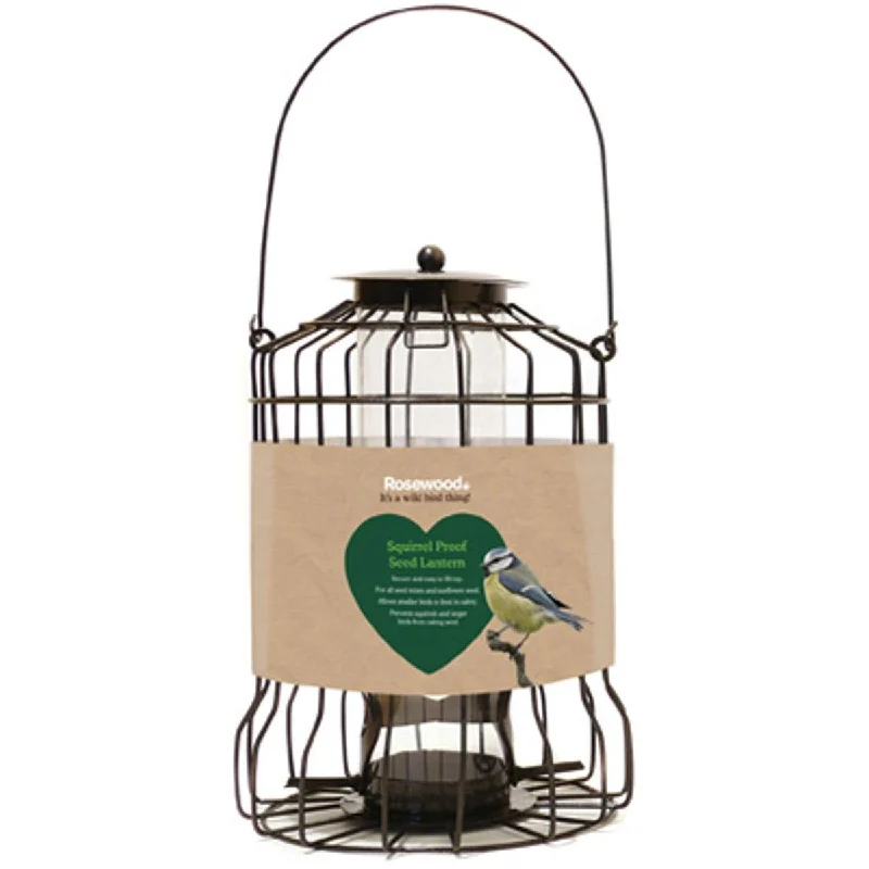 Rosewood | Wild Bird Feeding | Squirrel Proof Seed Lantern Feeder