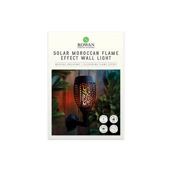 Rowan Solar Moroccan Flame Wall Light