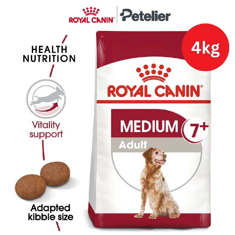 Royal Canin Medium Adult 7+ 4kg Dry Dog Food - Size Health Nutrition