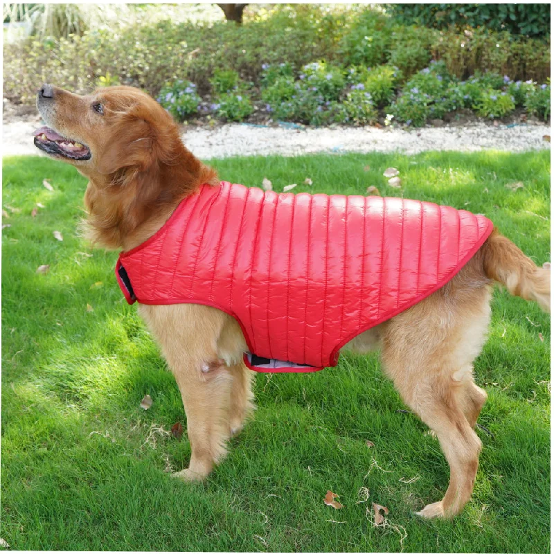 Talking Dog Club Double Trouble Reversible Jackets for Dogs (Red/Sliver)