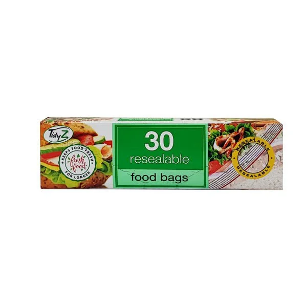 Tidy Z Food Bags Resealable 30 Pack